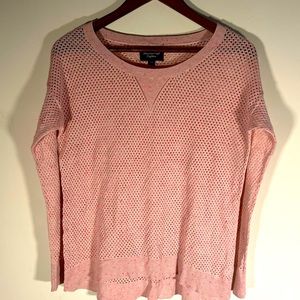 American Eagle pink sweater, size medium, cut outs, knitted